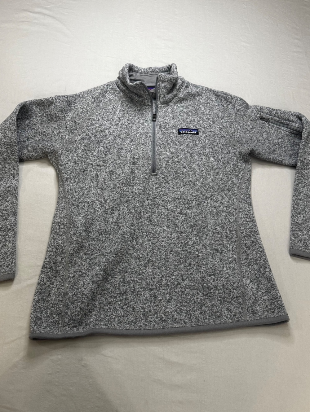 Patagonia Better Sweater 1/4 Zip Fleece Pullover Gray Womens M